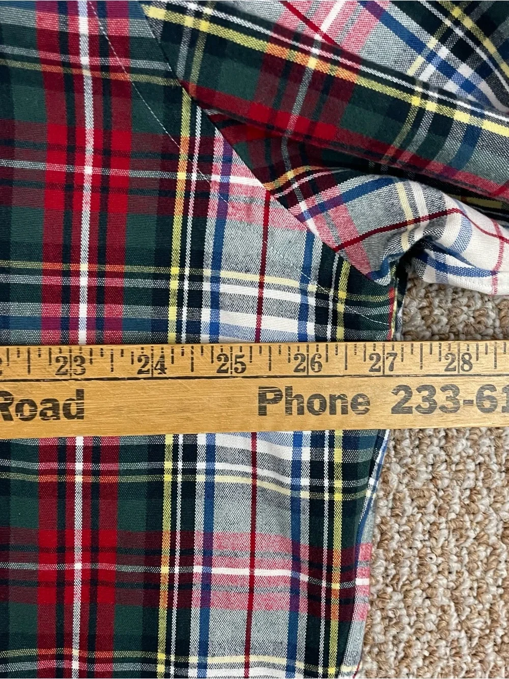 Polo Ralph Lauren Shirt XLT Red Plaid Brushed Cotton Oxford Button Up T352